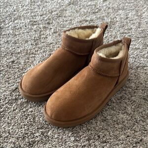 UGG Brown Sheepskin Boots Cozy Slip-On Style
